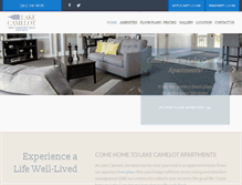 Tablet Screenshot of lakecamelot-apartments.com